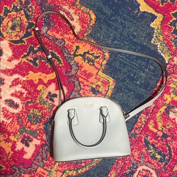 Kate Spade Sylvia Dome Satchel light blue crossbody purse - Picture 3 of 12